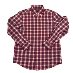 Vineyard Vines Performance Classic Fit Tucker Shirt Mens Medium Red Blue Plaid